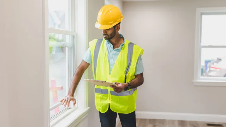 Inspector revisa instalaciones de una vivienda antigua
